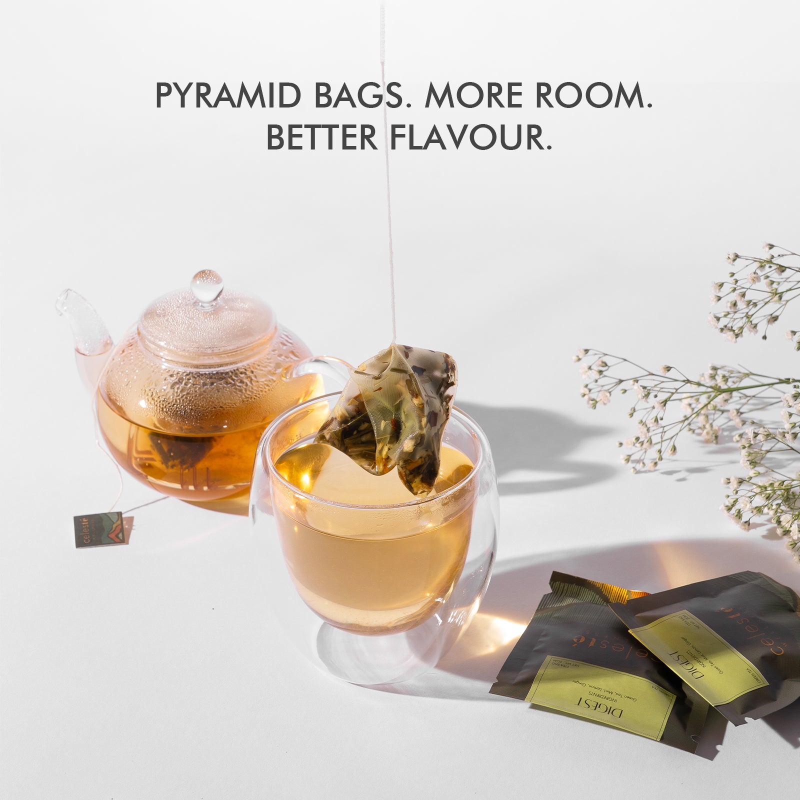 Ginger Mint Tea Bags | Digest Green Tea - 15 Count