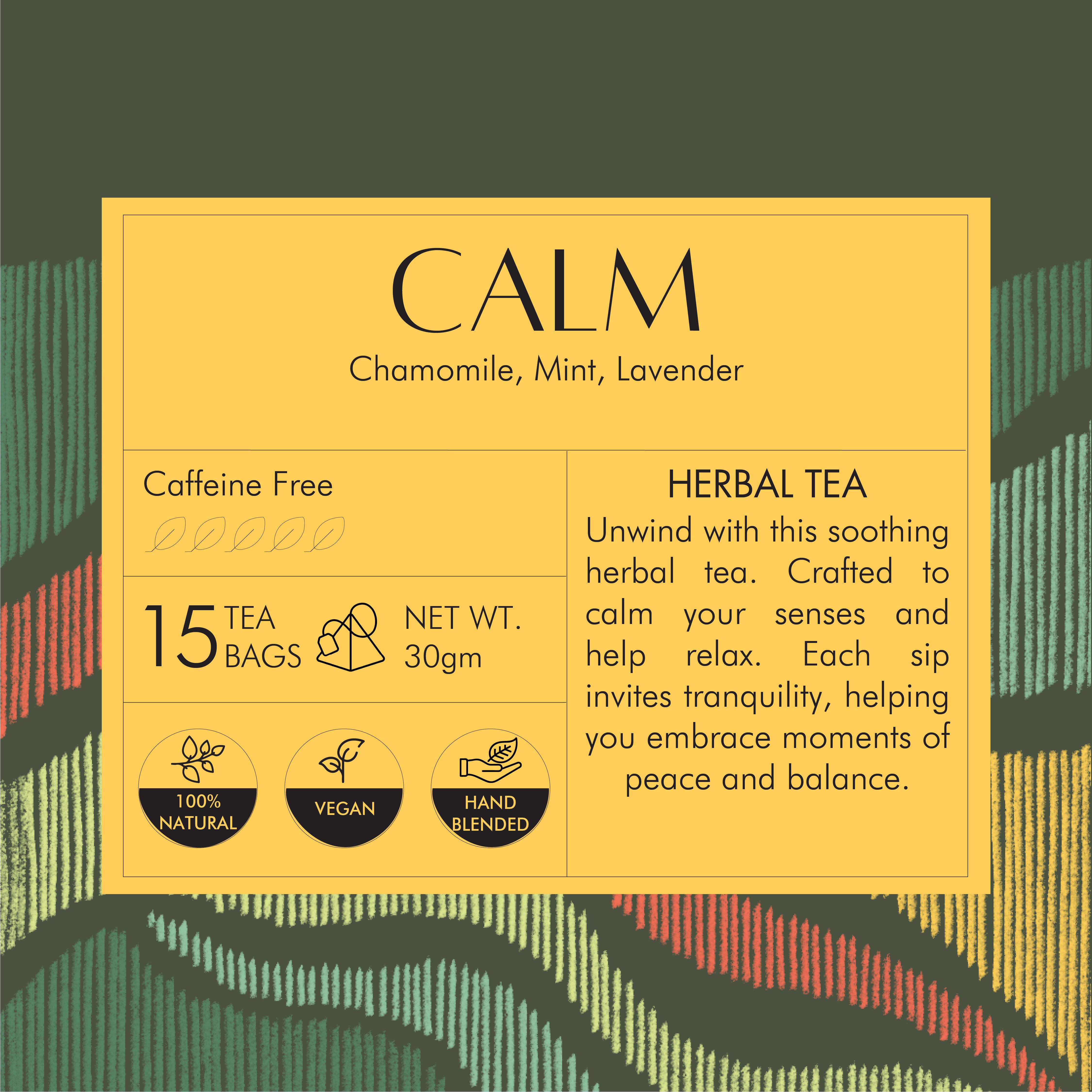 Chamomile Lavender Herbal Tea Bags | Calm - 15 Count