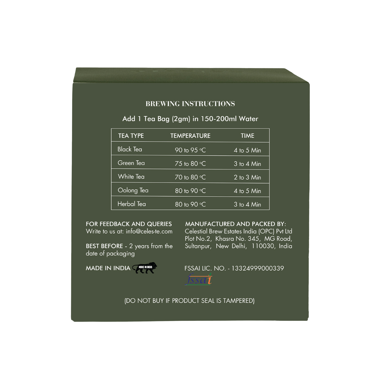 Mint Tea Bags | Herbal Tea - 15 Count