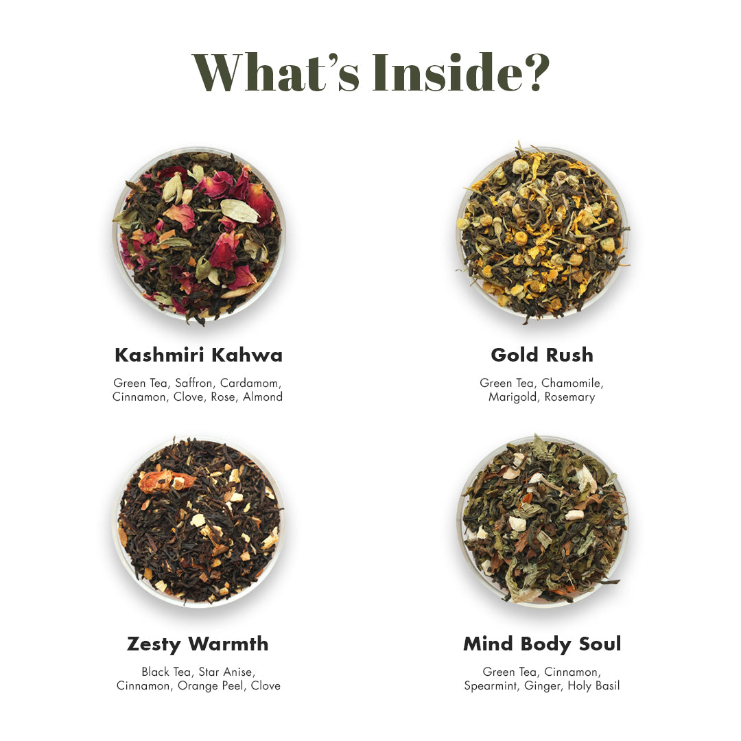 Artisanal Tea Gift Box - Set of 4
