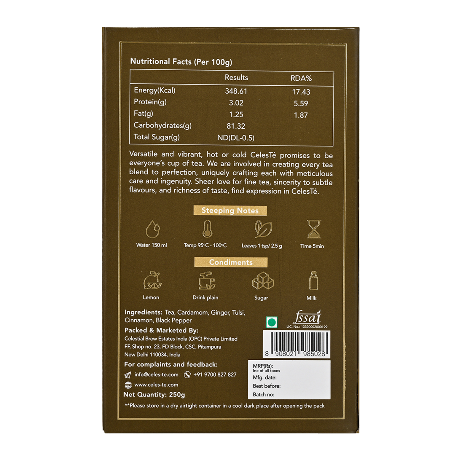 Sattva Ananda Masala Chai