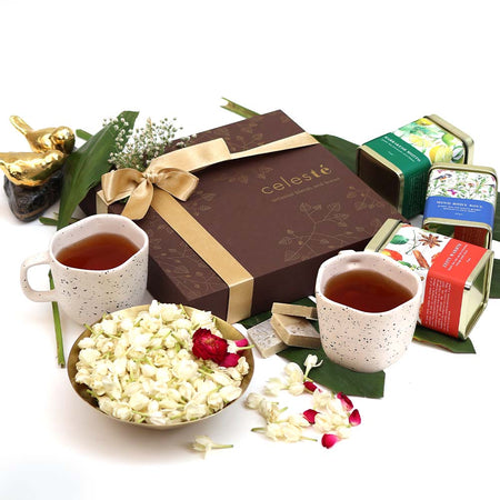 Melange Gift Box | Tea Tin Caddies with Cups