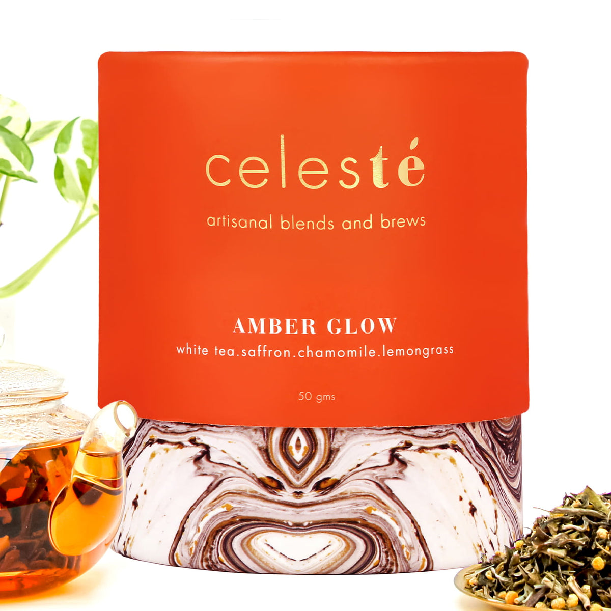 Buy Premium White Tea - Amber Glow | Whole Loose Leaf Tea – CELESTE
