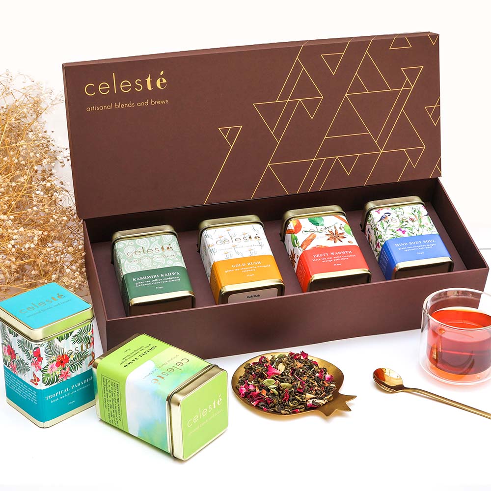 Artisanal Tea Gift Box - Set of 4
